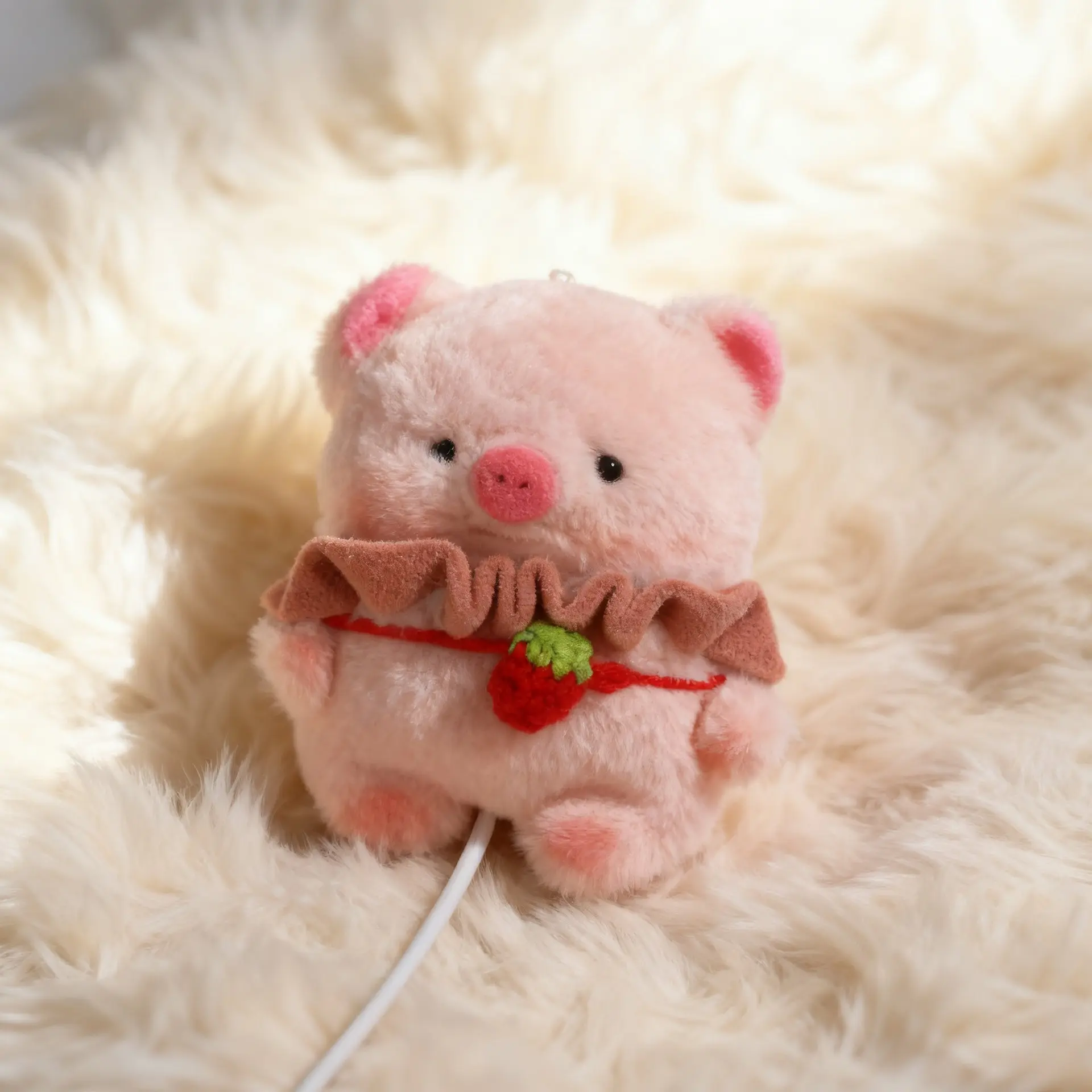 Cute Strawberry Pig Earphone Case for AirPods Pro, Bluetooth-compatible Earbud Protector for AirPods 1-4, Shockproof Fashion Gift for Women