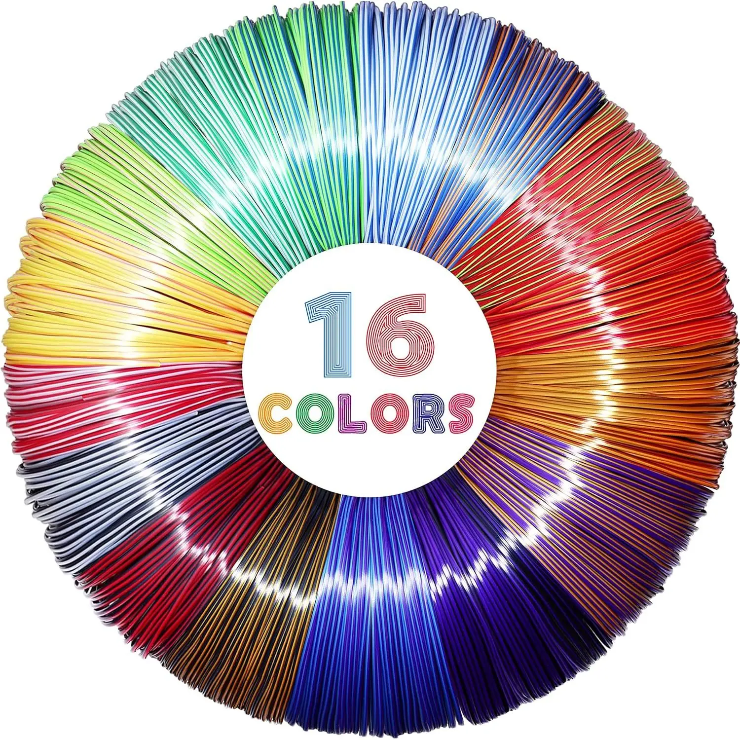 16 Colors Dual Color Silk Pla