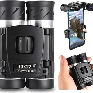 10x22 Folding Binoculars, High-Definition 10x Magnification, Portable Size, Ideal for Travel, Events, Outdoor Activities, Students