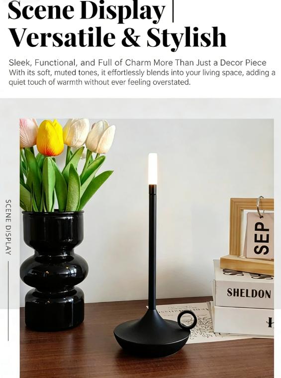 Aladdin Rechargeable LED Table Lamp, Touch Control, Ambient Light for Hotel, Restaurant, Bar & Camping