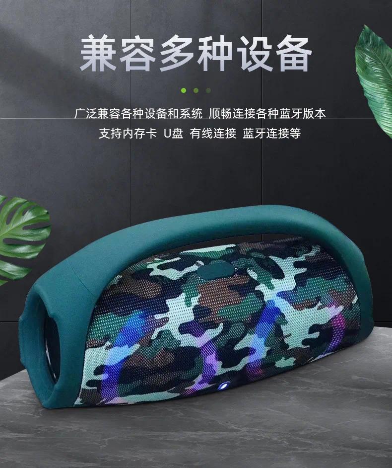 100W high power bluetooth speaker portable RGB colorful light waterproof wireless subwoofer 360 stereo surround TWS FM boombox