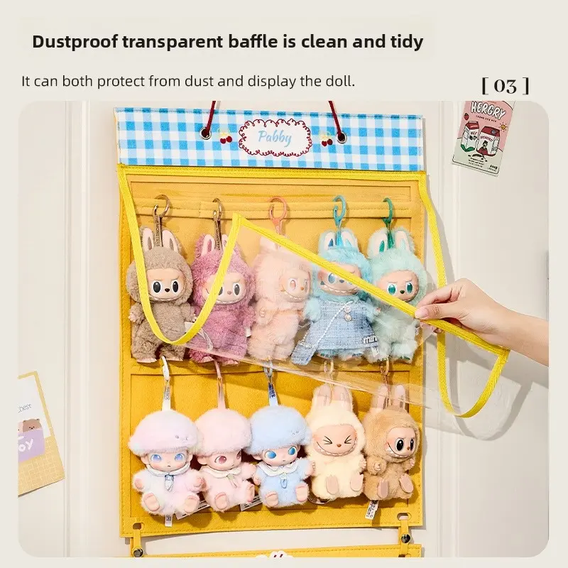 Wall-Mounted Storage Rack, Door Back Hanging Organizer, Felt Bag Holder, Doll Display Stand, Space-Saving Solution, Perfect for Toys & Accessories