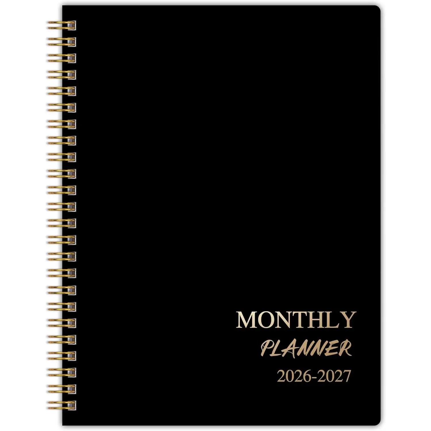 2026-2027 Monthly Planner - Jan.2026 - Dec. 2027, 2 Year Calendar 2026-2027 Monthly Planner, 7.5" x 10", 24 Months Calendar Planner with Note Pages, -wire Binding, for Office, School  Planning - Black
