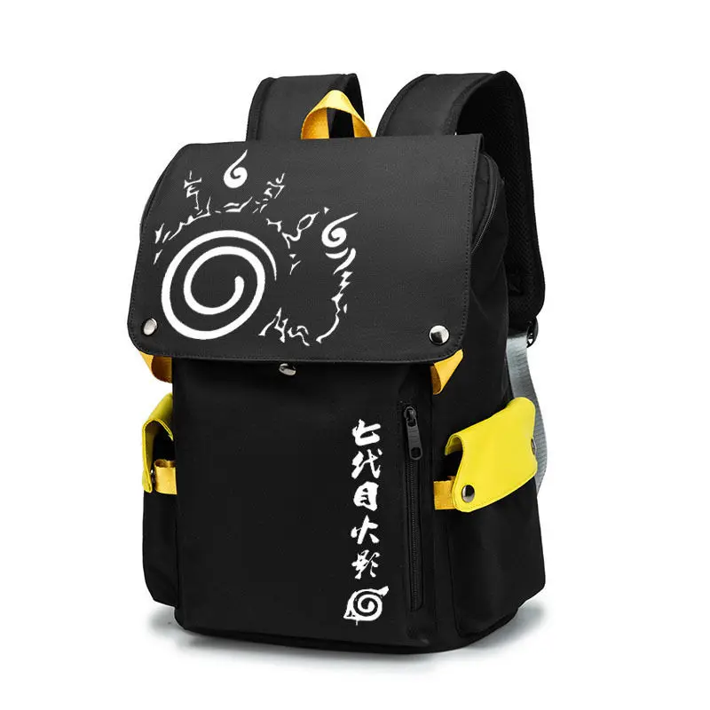 Naruto backpack for anime fans, featuring Uzumaki Naruto, Uchiha Sasuke, and Itachi, suitable for male and female students and teenagers, Japanese-style stylish backpack, personalized birthday gift, holiday present