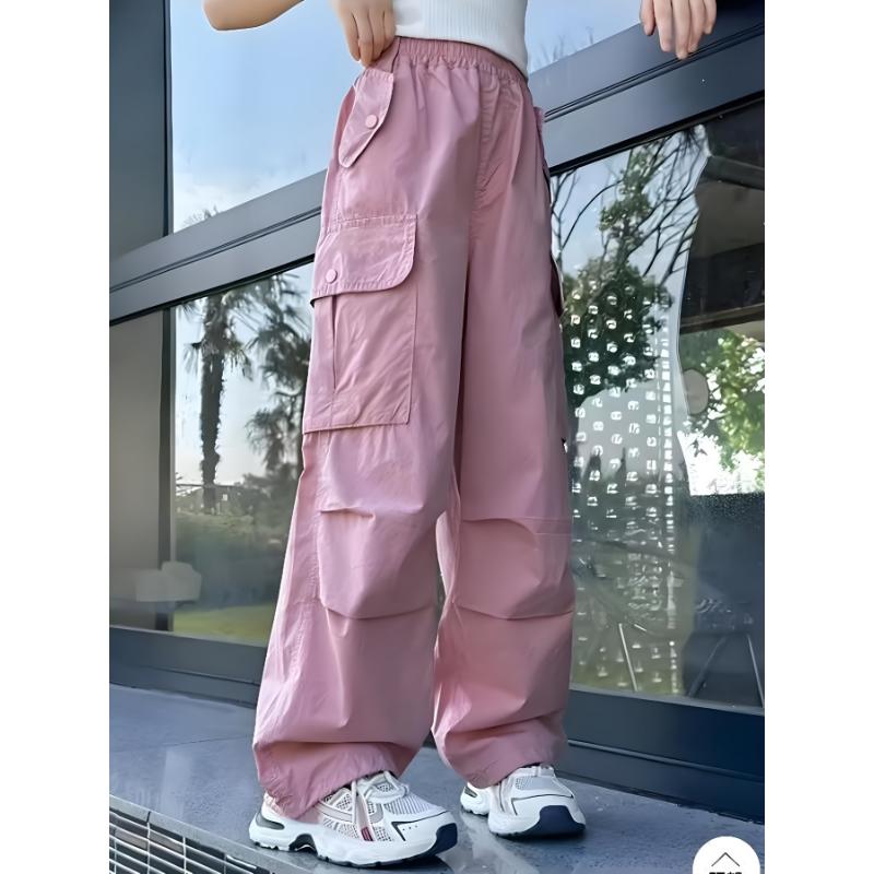 Girls' Red Paratrooper Cargo Pants with Big Pockets - Loose Fit Casual Streetwear for Outdoor Sports & Vacation - Machine Washable Spring Summer Fall Playwear - Perfect Holiday Birthday Gift, Nonstretch Fabric, Perfect for Outdoor Girls' Red Paratrooper Cargo Pants with Big Pockets - Loose Fit Casual Streetwear for Outdoor Sports & Vacation - Machine Washable Spring Summer Fall Playwear - Perfect Holiday Birthday Gift, Nonstretch Fabric, Perfect for Outdoor