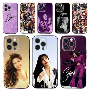 S-Selena Quintanilla Phone Cases for iPhone 17 Air 16 Pro Max 15 14 Plus 13 12 11 Soft Silicone Black Case
