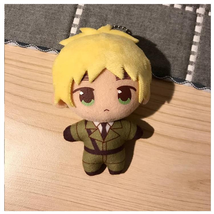 10cm Anime APH Axis Powers Plush Toys Soft Stuffed Hetalia Arthur Kirkland Alfred F Jones Pendant Dolls For Kid Birthday Gift