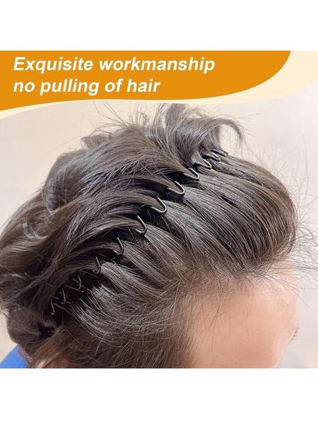 Metal Wave Hairbands, Unisex Sporty Design, Non-Slip Invisible Wear, Suitable for Daily Use & Outdoor Activities, Comfortable & Durable