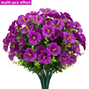 20PCS Spring and Summer Outdoor Artificial Red Lotus-Colored Pansy Artificial Flowers, Suitable for Indoor and Outdoor Use, Father's Day, Mother's Day, Thanksgiving, Christmas Decorations, Year-Round for Home, Weddings, Parties, Gardens, Balconies, and Ho
