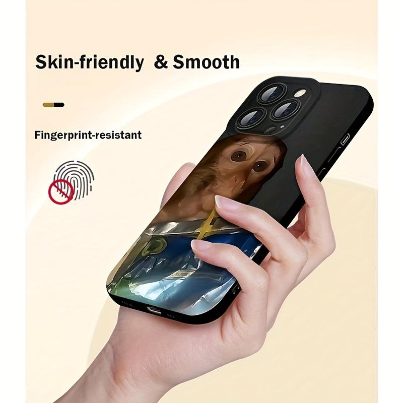 Monkey Sipping Caprisun Phone Case for iPhone 16PROMAX/16PLUS/16PRO/16/15PROMAX/15PLUS/15PRO/15/14PROMAX/14PLUS/14PRO/14/13PROMAX/13PRO/13/12PROMAX/12PRO/12/11Promax/11Pro/11/Xsmax/11Promax/11Pro/11/Xsmax Gift Phone Case