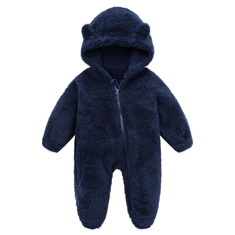 Newborn Baby Boys Girls Bear Ear Fleece Jumpsuits Outfit Long Sleeve Hooded Romper Winter Warm Snowsuit Clothes Newborn Baby Boys Girls Bear Ear Fleece Jumpsuits Outfit Long Sleeve Hooded Romper Winter Warm Snowsuit Clothes