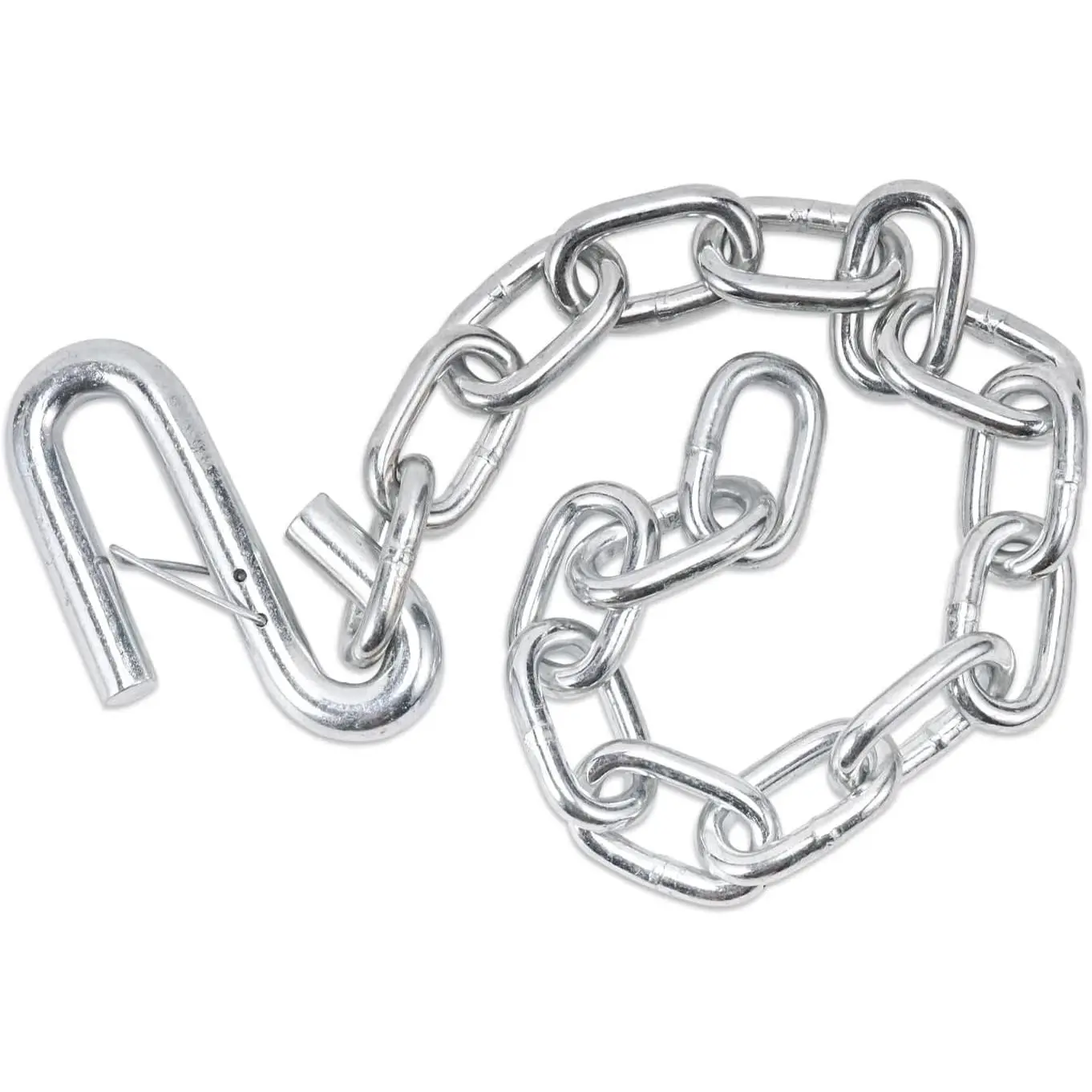 1/4'' x 24'' Steel Boat Trailer Safety Chain G30 Binder Chain with 1 Latch S Hook 3500 Lbs Workload Boat Accessories for RV Trailer Truck Towing (1 Pcs)