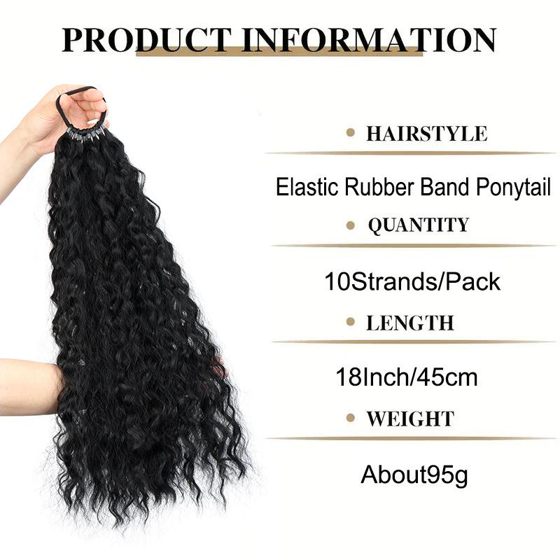 DB- Curly Ponytail Hair Extension Heat Resistant Synthetic Hair Drawstring Ponytail for Women-DB