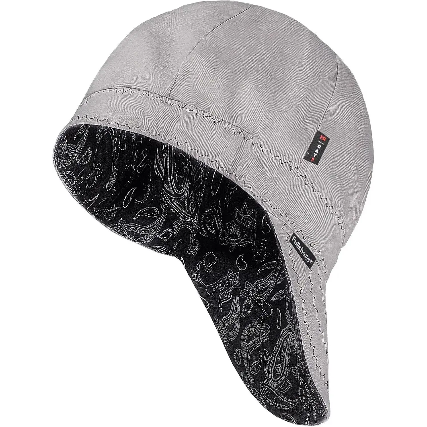 Mens's Cotton Cap FR Reversible Welder Caps Hat One Size for Welder Electrician Gas Oilfield (US,, One Size, Paisley Gray)