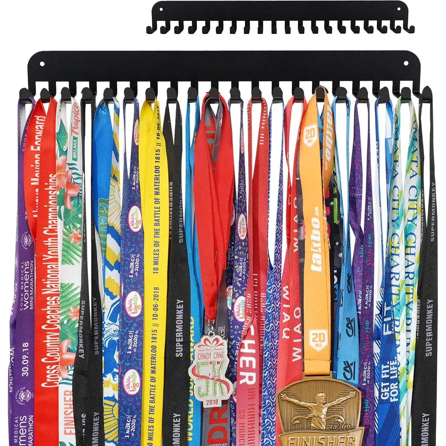 Medal Holder Display Hanger Trophy Shelf - Sturdy Wall Mount Medals Trophys Easy to Install-Race  Medal Holder Display Hanger for Gymnastic,Soccer,Runner,Wrest,Football,Basketball