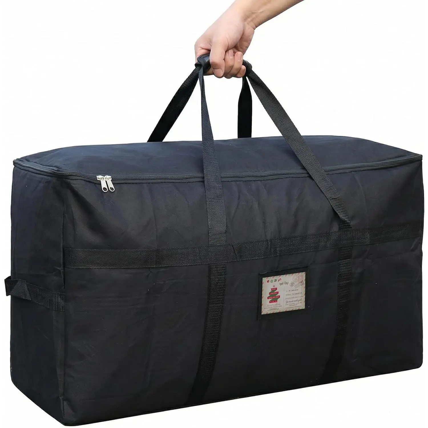 Christmas Tree Storage Bag 4 FT Heavy Duty Storage Tote |  Christmas tree storage bag (32×12×16in)  smooth zippers, reinforced handles & label pocket dust/-proof