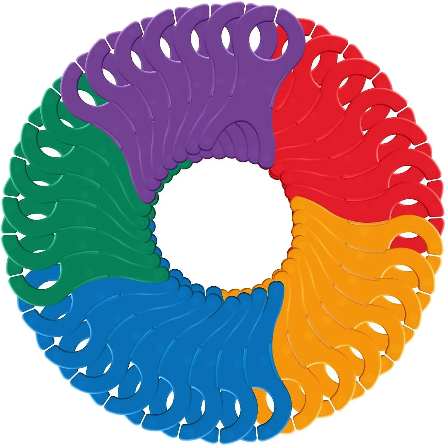 40 Pack Yarn Bobbins, 4.1x1.9in Winding Cards, 5 Colors | Pp Winding Boards 4.1X1.9In, Notched Ends For Floss Yarn Weaving Loom Quilting, Snap-Free , 8 Each Color