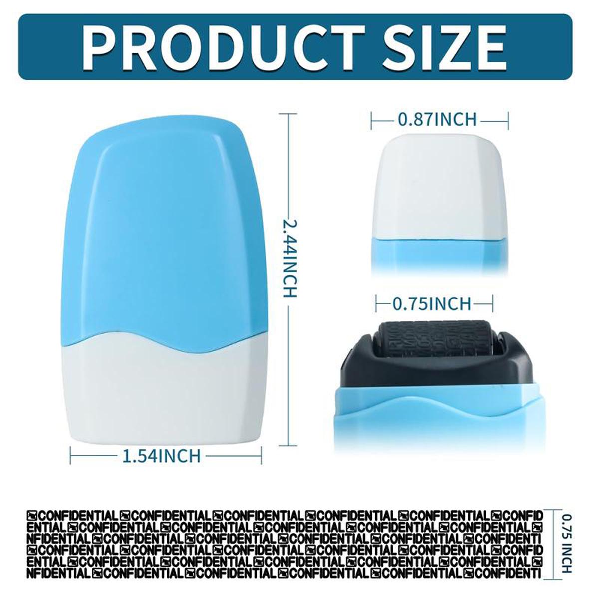 Identity Theft Protection Roller Stamp for Prevent Address Leakage, 1 Count Confidential Roller Stamp, Anti Theft, Privacy & Security Stamp, Designed for ID Blackout Security, Hiding Sensitive Information