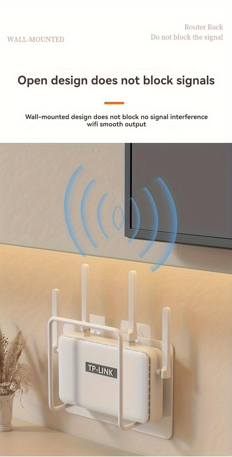 1 Pack No Drilling Router Wall Mount Bracket Multi Functional Shelf for Set Top Box WiFi Router Living Room Home Storage Organizer