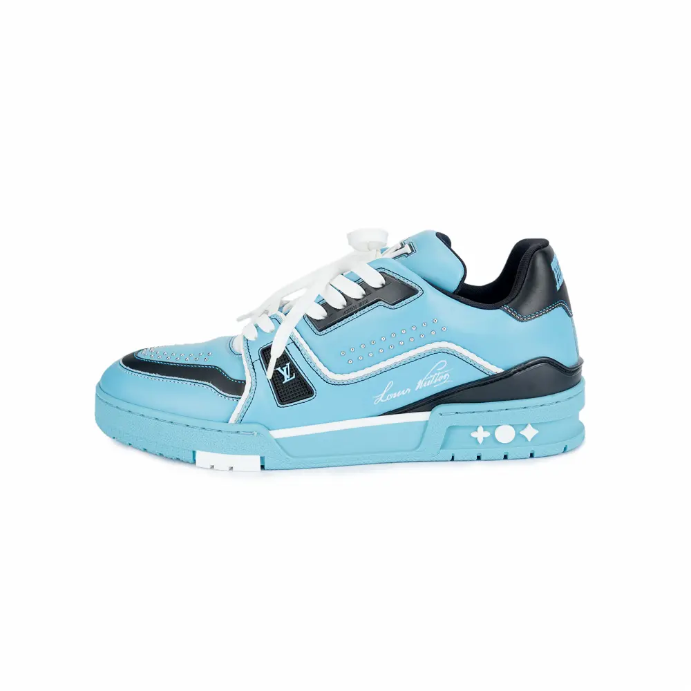 Women's Louis Vuitton Trainer Unisex Closed-Toe Lace-Up Low-Top Rubber Athletic Training Casual Blue-Black Trending Shoes - Maison Mihara Verifiable, with Credentials & Global Authentication Support