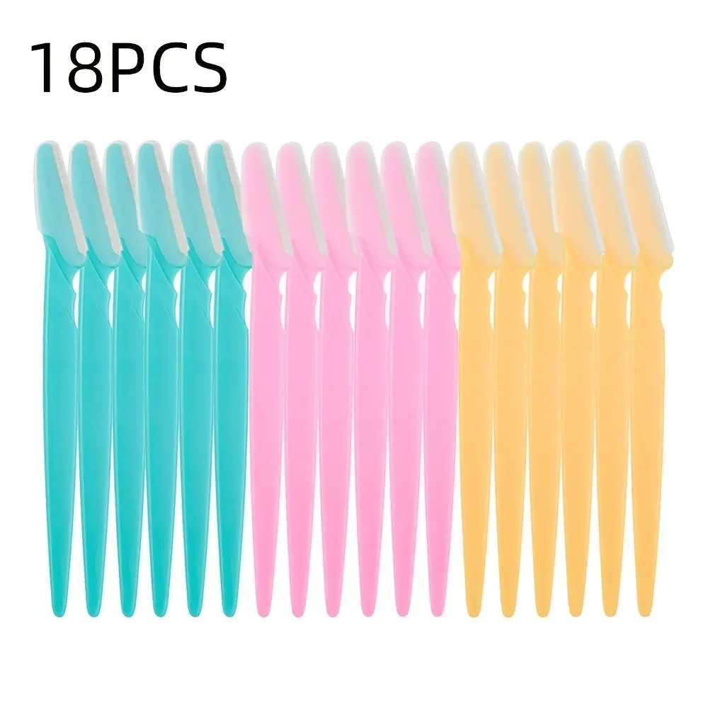 18-Piece Eyebrow Trimmer Set, Unisex Facial Hair Remover, Multi-Functional Exfoliator, Safe Protective Cover, Dead Skin Removal Tool