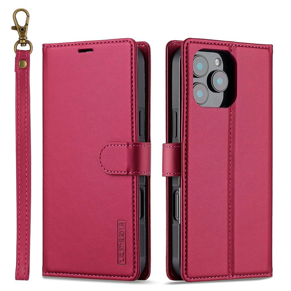 Magnetic Phone Case with Card Slot, 1 Count PU Leather Card Wallet Flip Phone Cover with Wristband, Phone Accessories for iPhone