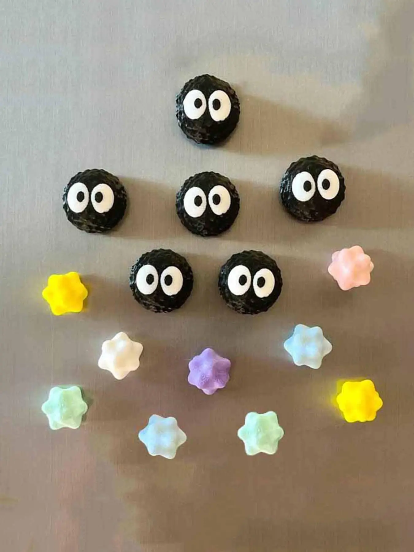 15pcs Adorable Coal Sprite Decorative Refrigerator Magnets Set, Mini Coal Ball and Coal Sprite Combo Set, Suitable for Home Decor, Fridge Magnets, Creative Small Gifts, Cute Little Gifts, Holiday Gifts for Family and Friends.