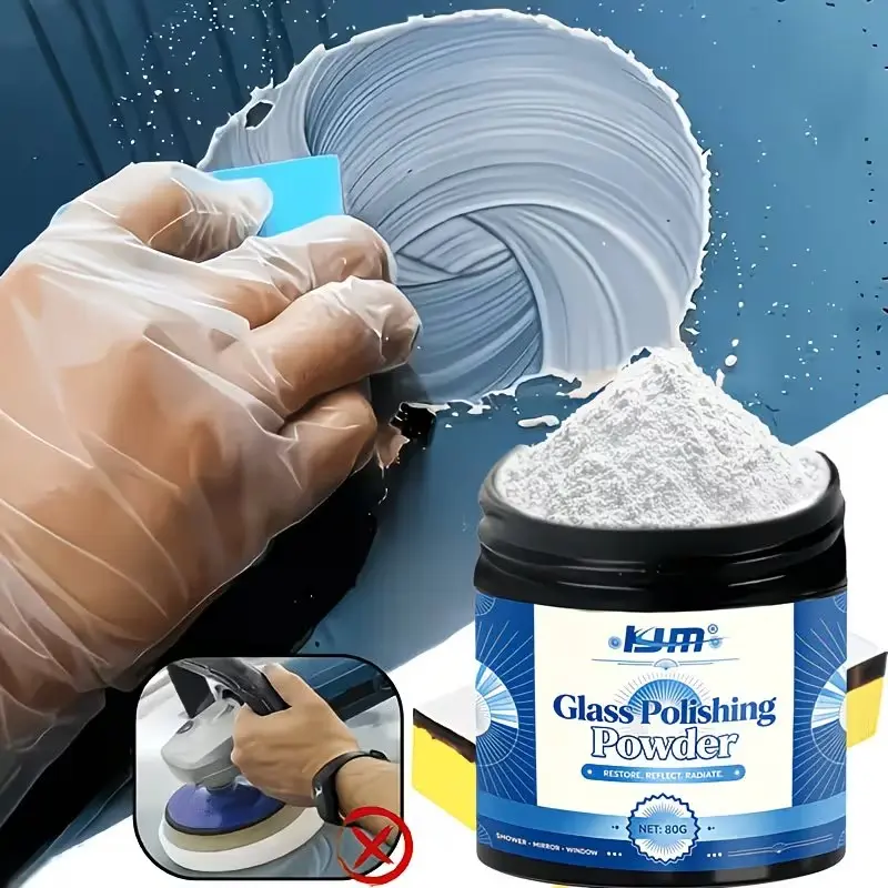 Aluminum Oxide Glass Polishing Powder, Scratch Remover for Cars, Rvs, Bathrooms, Mirrors, Professional Grade, Restoration, Clarity, Kjm Brand