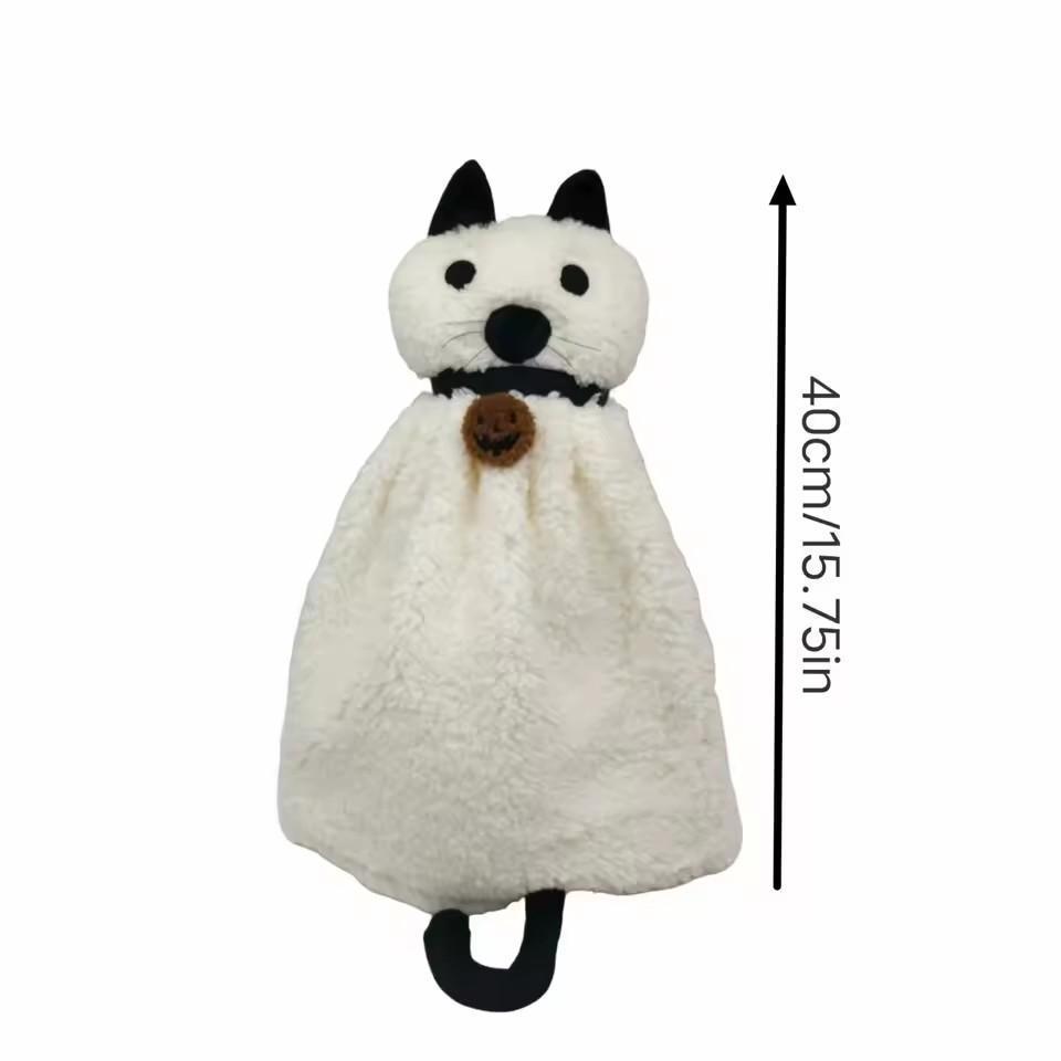 Gus the Ghost with Pumpkin Plush Toys Dog Cat Bat Soft Stuffed Animal Plush Halloween Christmas Gifts for Kids Home Decoration