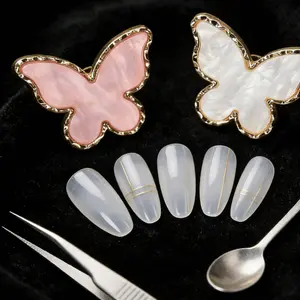 1PC Butterfly-Shaped Nail Art Palette – 3-in-1 Blending & Marbling, Reusable with Detachable Holders. Perfect for Home, Pro & DIY Manicures.