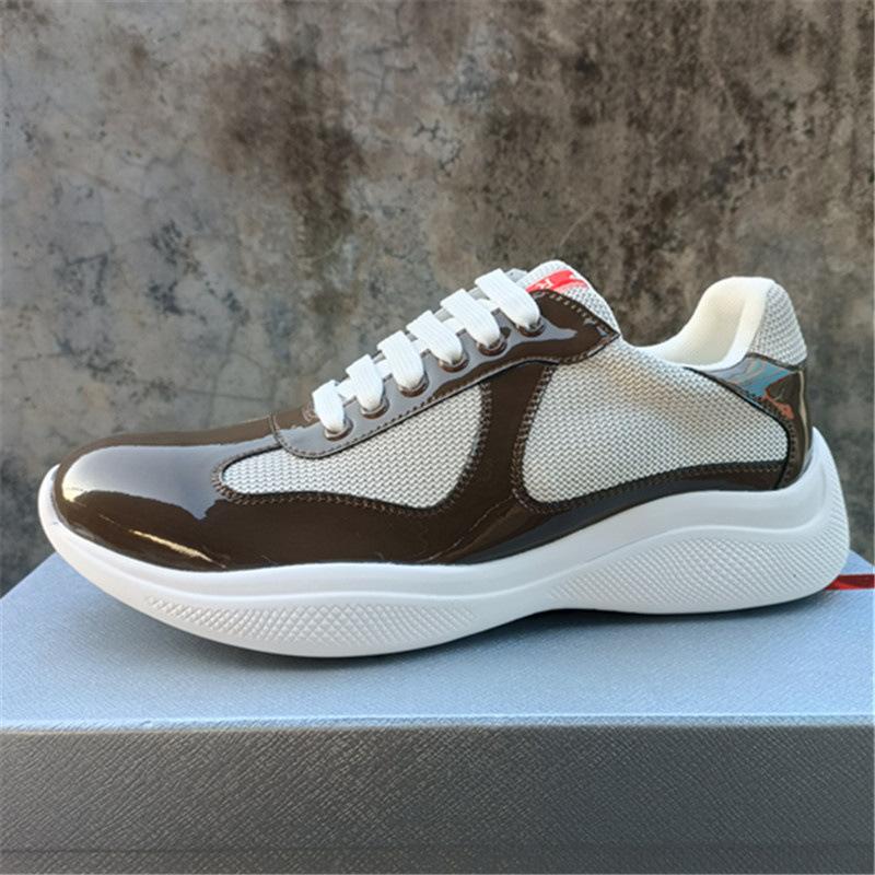 2026 High-Quality Patent Leather Fashionable Casual Sports Sneakers Breathable White Shoes Classic Men's Shoes