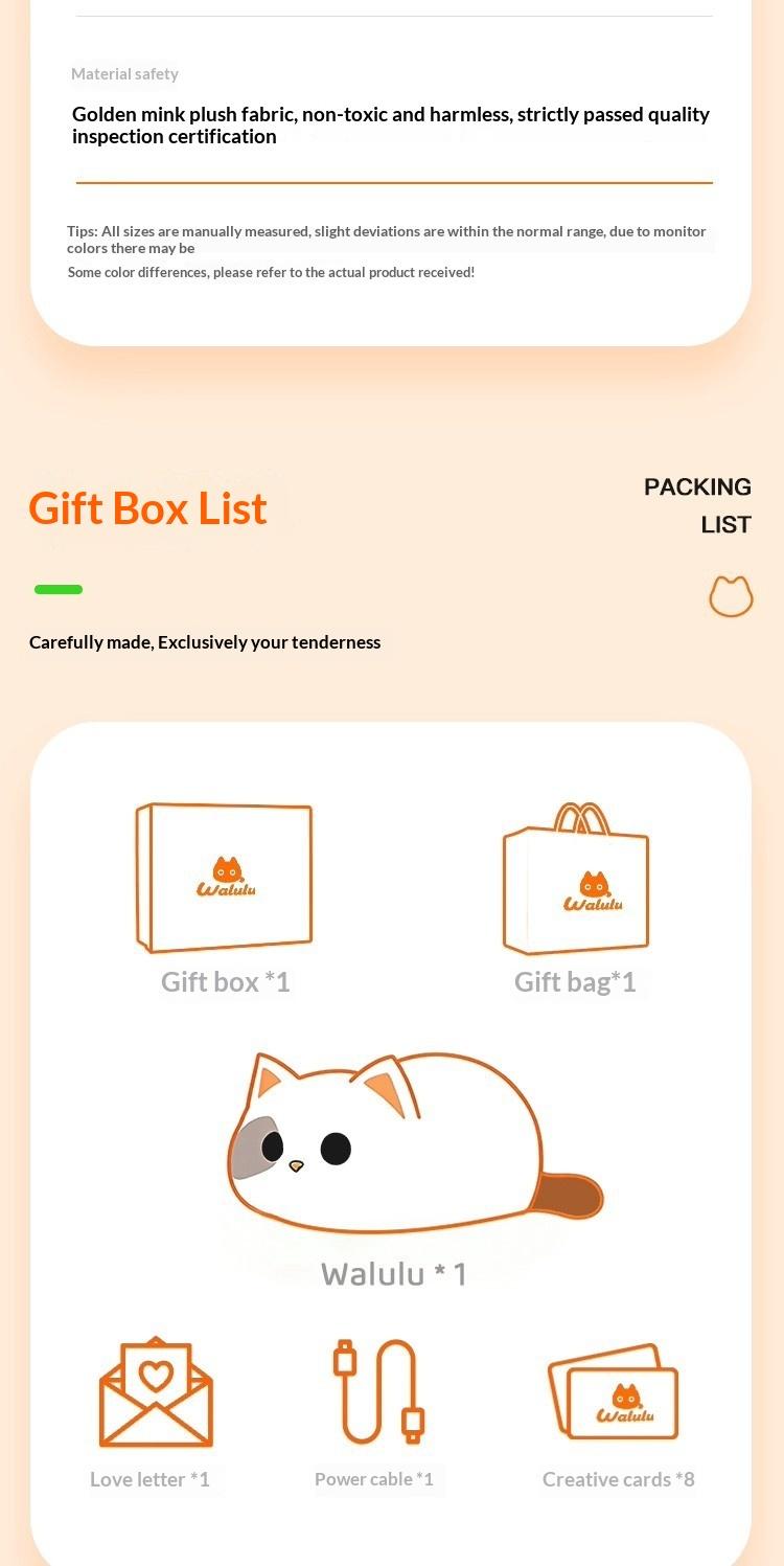 WALULU Cat AI Talking Toy Emotional Companion Plush Doll Children Trendy Gift Electronic Pet Interactive Plaything