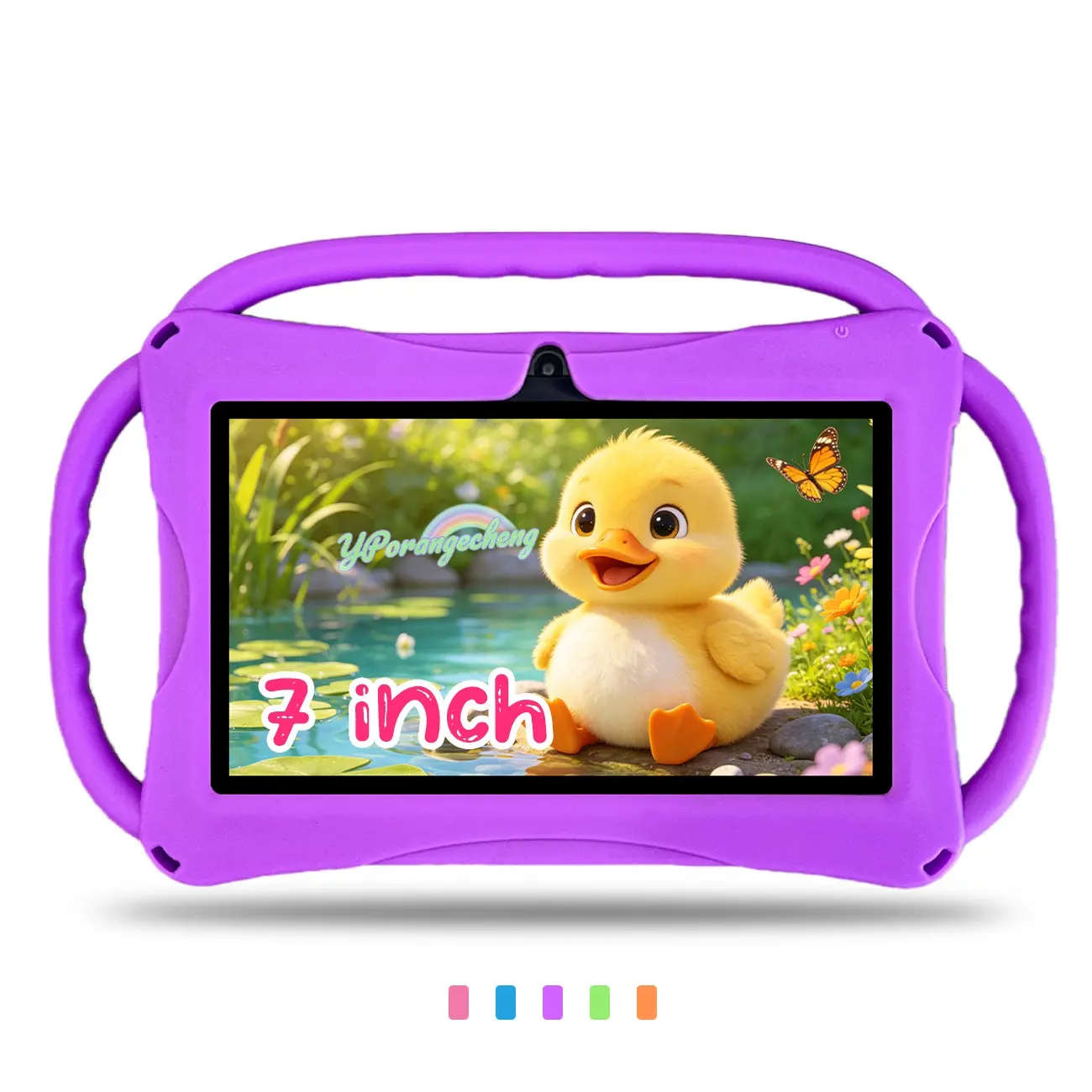 7 Inch Kids Tablet Android 12, 2GB RAM+32GB ROM, 1024×600 IPS Screen, 5G WiFi Bluetooth GMS Certified, 3000mAh Battery, Dual Cameras & Shockproof Case, Parental Control, Learning Tablet, For Education & Game, Kids Gift, Blue Pink Green, No Power Adapter