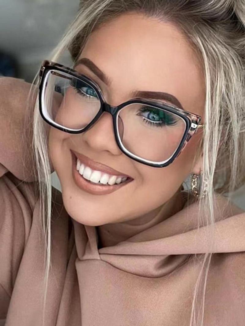 Vintage Cat Eye Frame Eyeglasses, Trendy Casual Eyeglasses for Women & Men, Fashion Eyeglasses for Work, Daily Clothing Decor, Perfect for Student Daily Use