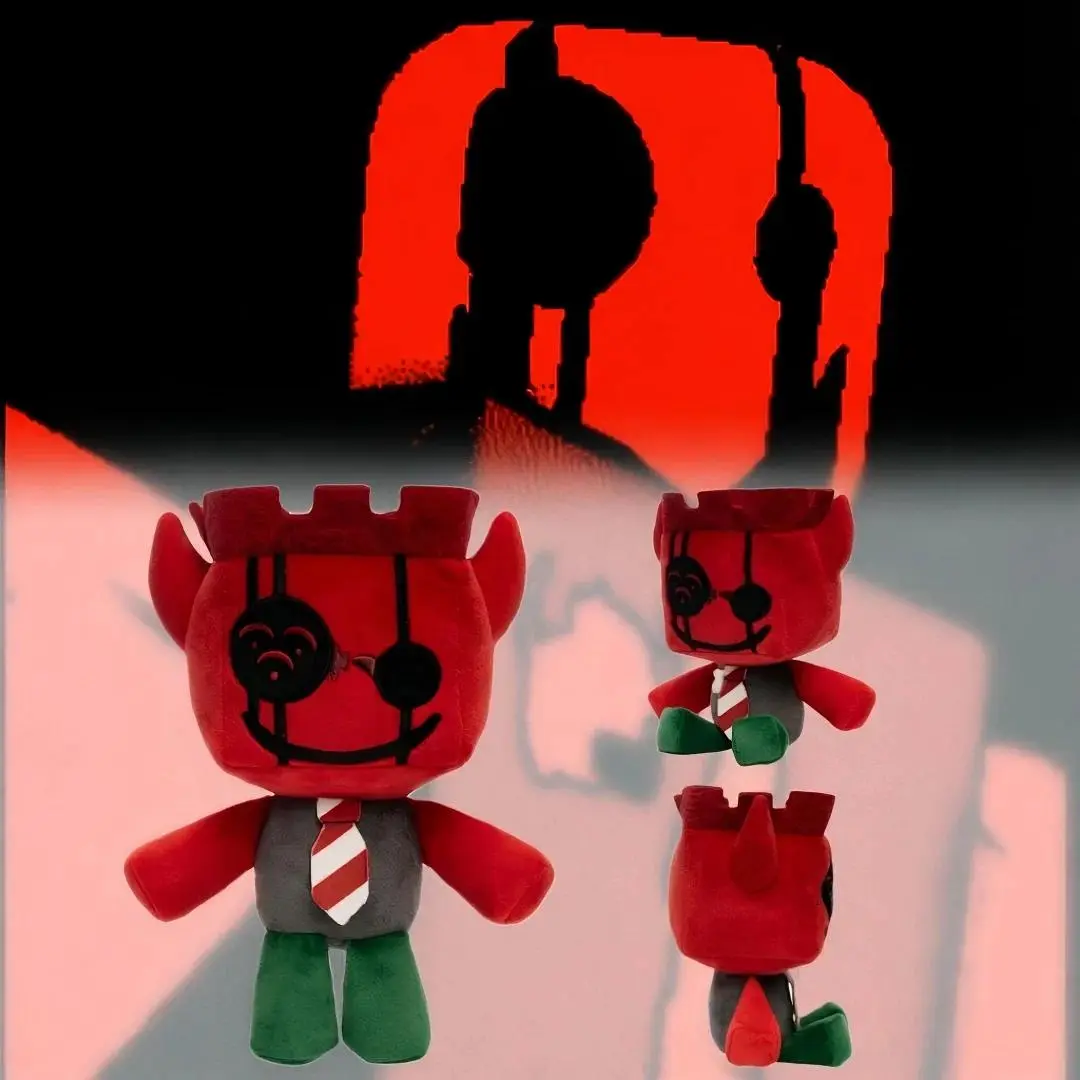 25CM Forsaken JX1DX1 Plush Red Devil Stuffed Toy With Castle Crown And Eye Patch Soft Doll For Kids Birthday Gift Game Character