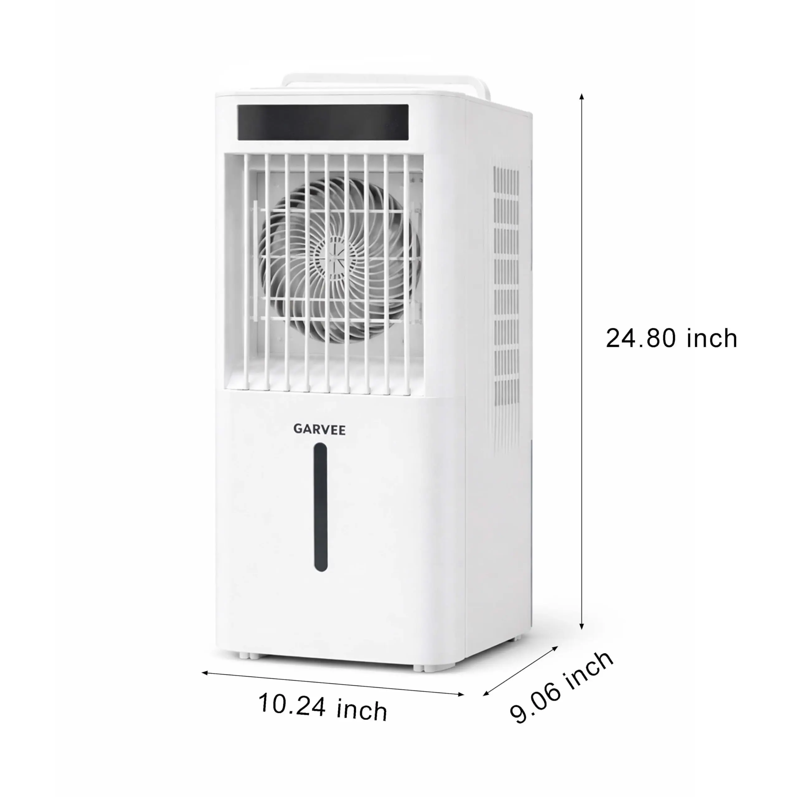 Evaporative Air Cooler Fan – 10L (2.6 Gal) Water Tank – Portable Air Conditioners with Touch Screen & Remote Control, 3 Speeds & 3 Modes, LED Display, Ice Packs & Casters Included – for Bedroom, Office