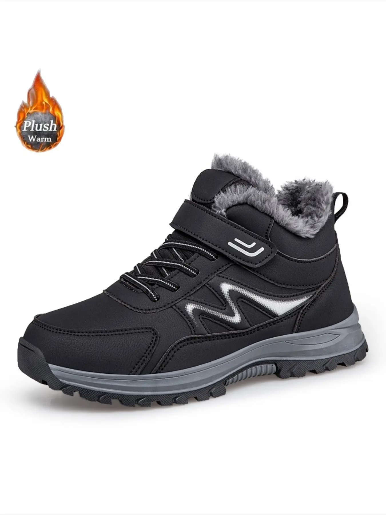 Men's and Women's Snow Boots and Hiking Shoes for Autumn and Winter. High Top Cotton Shoes, Senior Shoes, Lined Warm Surfaces, Parents' Shoes, Snow Boots - Winter Gifts for Parents