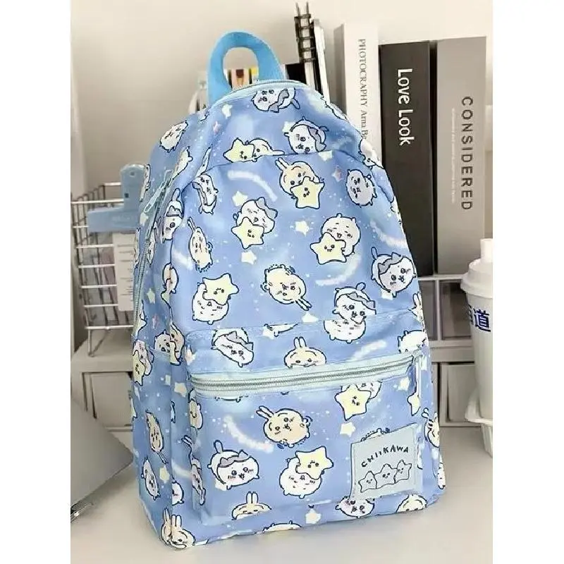 Cute Chiikawa Cartoon Backpack For Kids Kawaii Hachiware Usagi School Bag With Adjustable Straps Breathable Mesh Back Panel