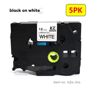5pcs TZ241 TZe241 Label Tape Compatible Brother P-Touch 18mm label printer school supplies office supplies label marker TZ231 TZe231