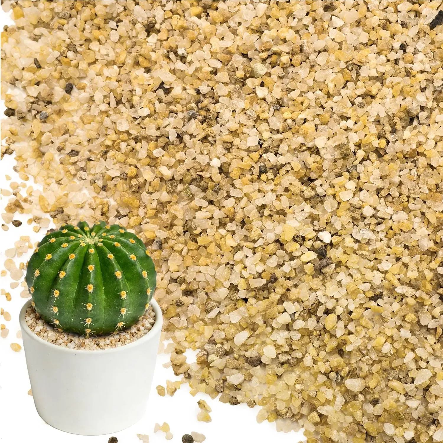 4LB 1-2mm Horticultural Sand for  and Cactus Soil |  Coarse Sand for , Multi-Purpose Silica Horticultural Grit for Aquarium, Vase Filler, Fire Pit & Garden Decor
