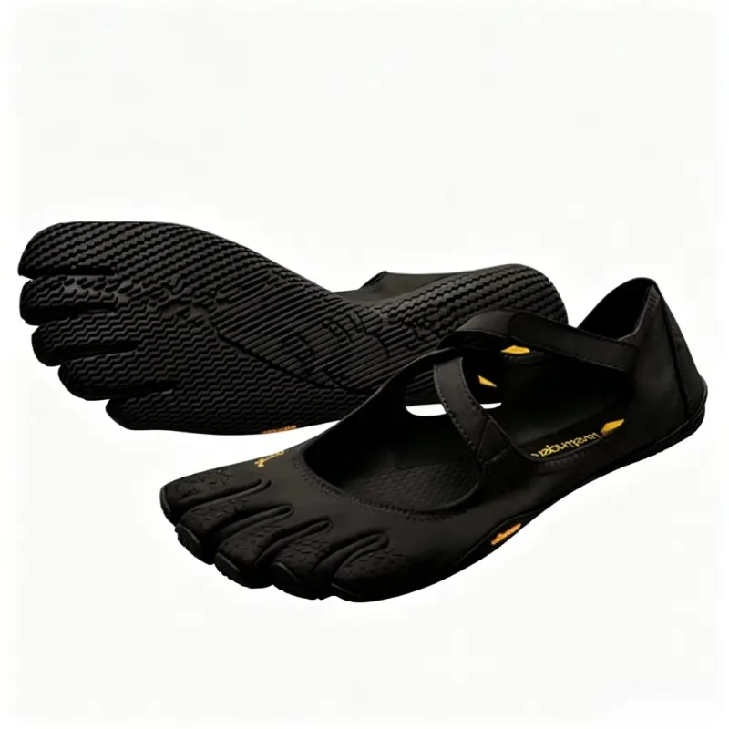 Men's Black Split-Toe Barefoot Swim Shoes - Adjustable Cross-Strap, Breathable Toe Footwear for Outdoor Hiking & Beach, Men's Water Shoes, Barefoot Shoes