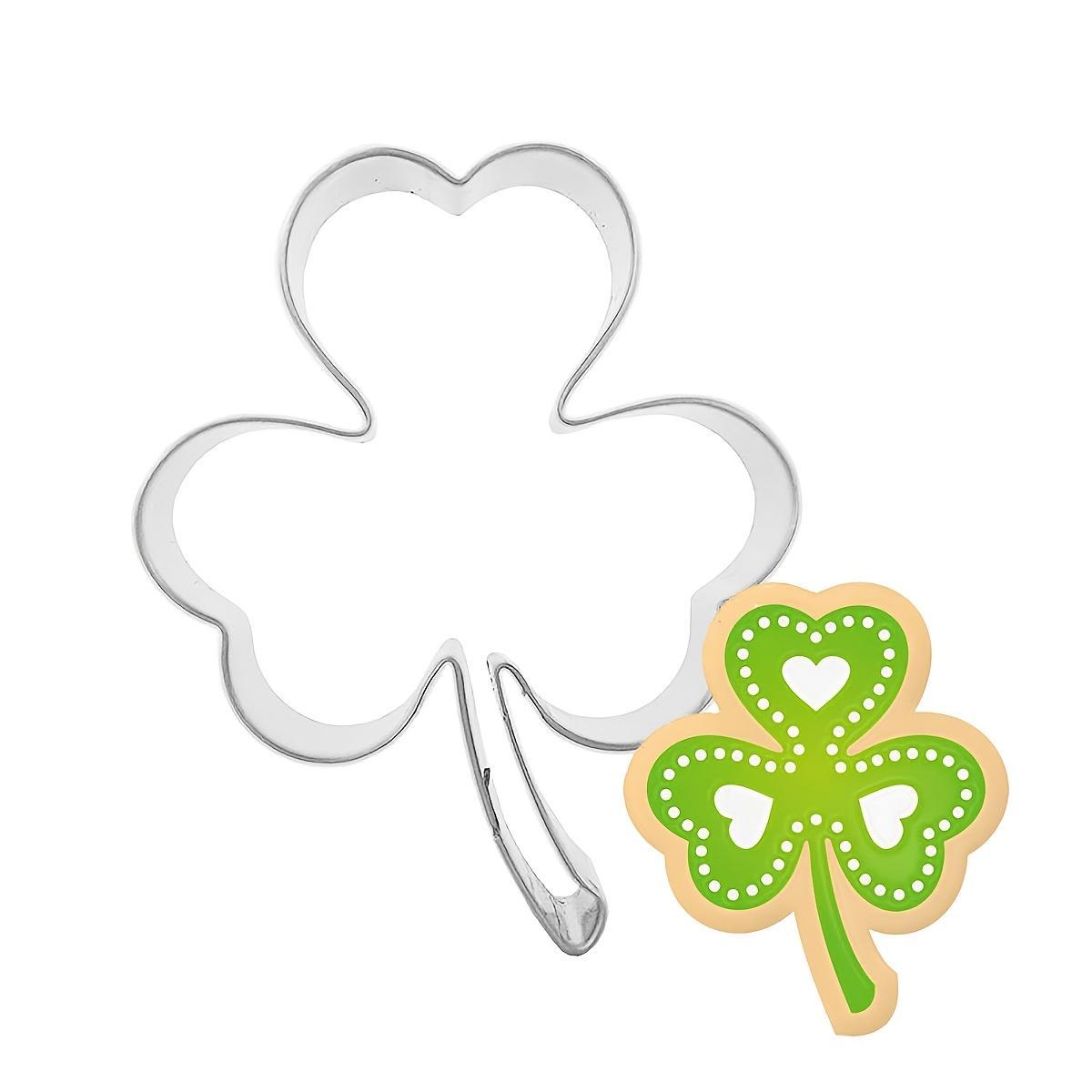 Stainless Steel Clover Cookie Cutter Suitable for Baking & Fondant - Lucky Four- Clover Mold, Easy Release for Bread, Pastries, Wedding/Valentine's Crafts, School, Suitable for Clay and, Pastry