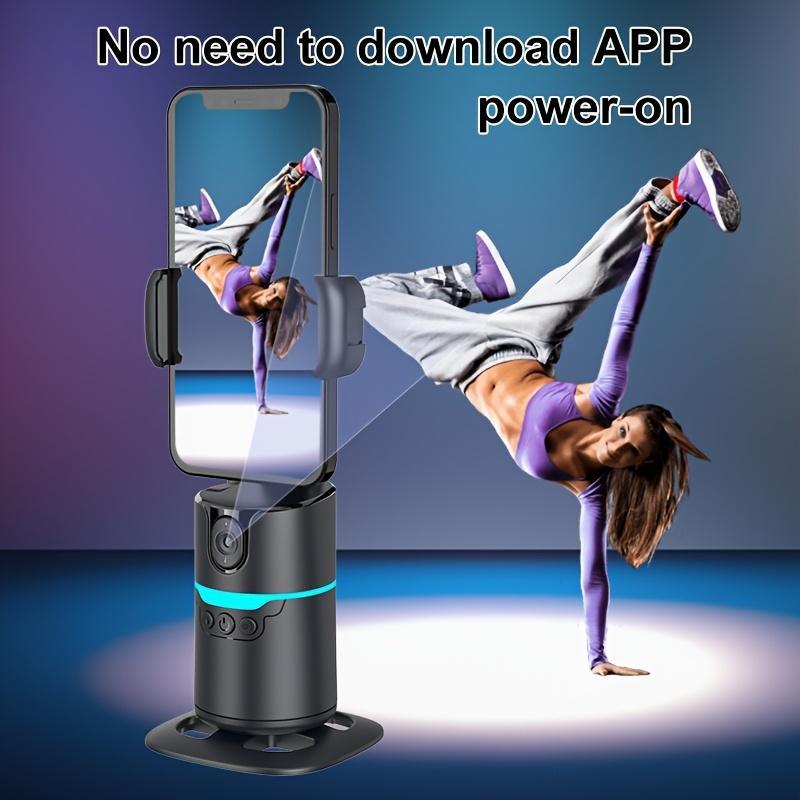 360-Degree Rotatable Smart Selfie Stick, Selfie Stick with Wireless Remote Control, Phone Stabilizer with RGB Light for Video Recording