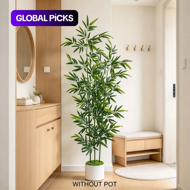150-240cm Artificial Bamboo Plant, Realistic Fake Plants, Lifelike Faux Plants, Decorative Plants for Home Decor, Modern Minimalist Style, Suitable for Living Room, Balcony Wedding Party and Shop, Indoor & Outdoor Decor #GLOBAL PICKS