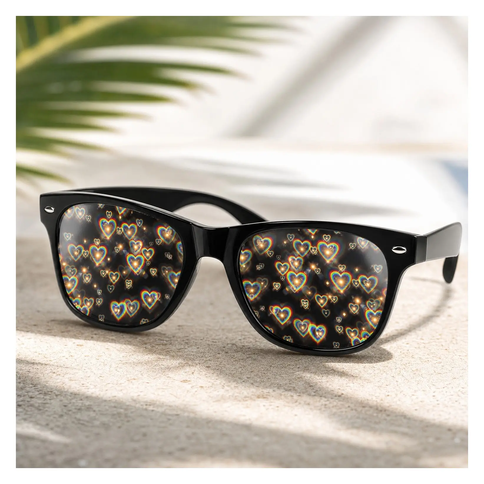 Diffraction Glasses with 3D Rainbow Heart Effect - Ultimate EDM, Concert, and Rave AccessoryGift