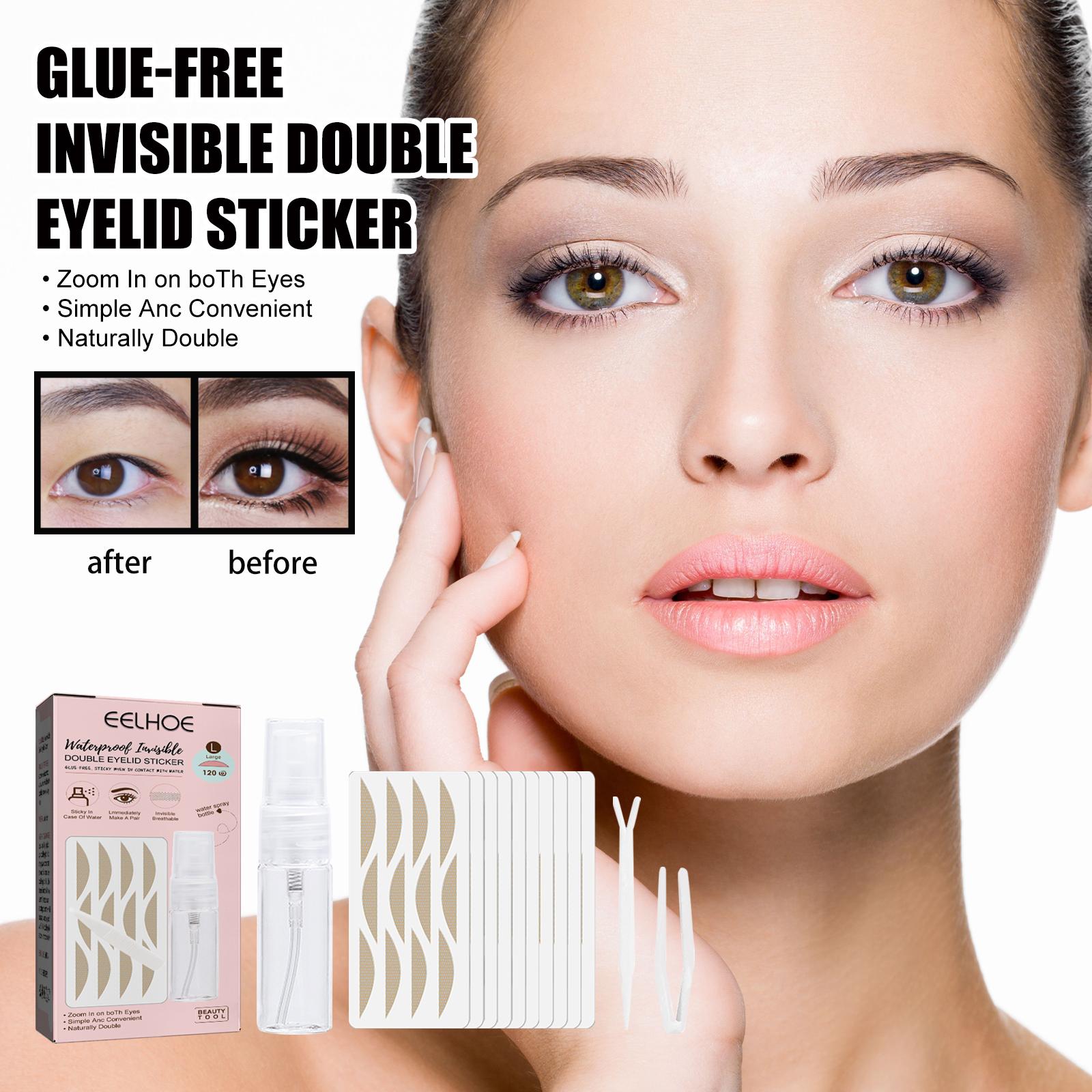 Eelhoe Lace Seamless Double Eyelid Stickers Natural Seamless Non-Glue Lace Double Eyelid Stickers
