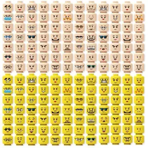 2026 hot item Building Block Head Expression Head 28-66 Minifigure Toy Head Small Particle Doll Accessories popular