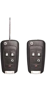 Key Fob Replacement Fits for Chevy Cruze Equinox Camaro Impala Malibu Sonic Buick Regal Verano Encore Lacrosse GMC Terrain 2010-2021 OHT01060512 Keyless Entry Remote Control 13504199