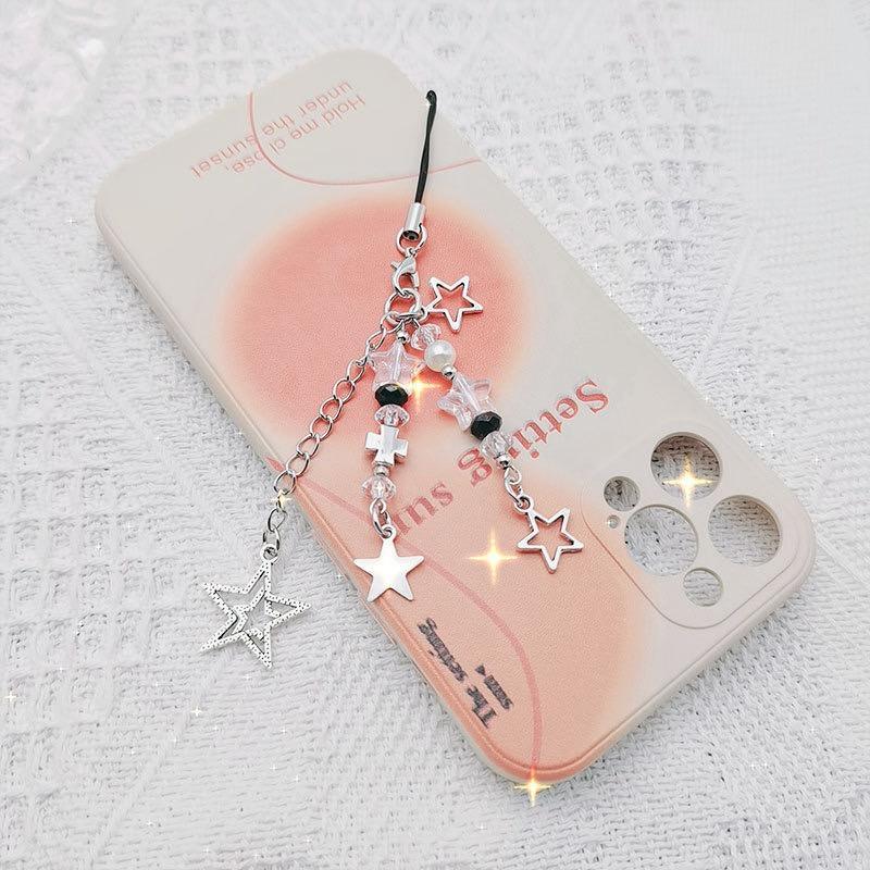 Star Design Chain Phone Lanyard, Decoration Creative Design Decorative Hanging Pendent, Portable Cell Phone Strap for Women & Girls, Phone Charm, Phone Accessories
