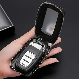 Premium Universal Car Key Fob Cover - Durable Protection with Stylish Shield for Smart Key Fobs, Choose from Burgundy, Black, Blue, or Brown Colors